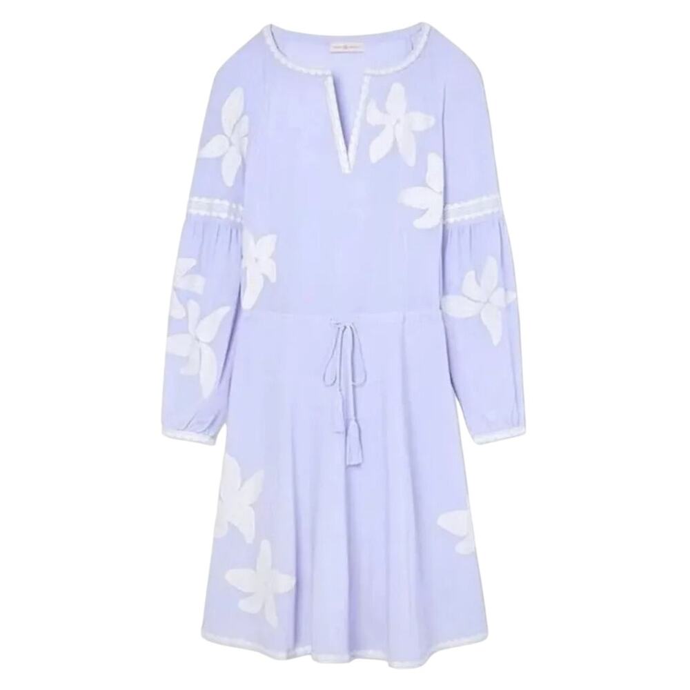 Tory Burch Sadie Peasant Dress - Lilac/Purple - Size: 8